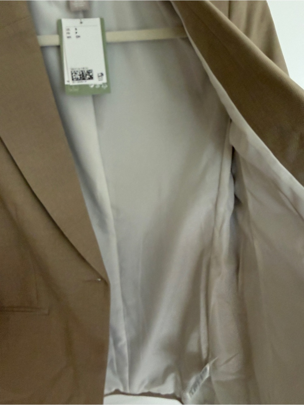 H&M Taupe Longline Single-Button Blazer New - Picture 4 of 6